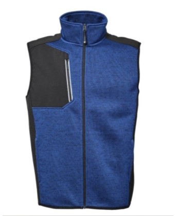 High-Vis Stretch Work Wear, Black/Blue VEST